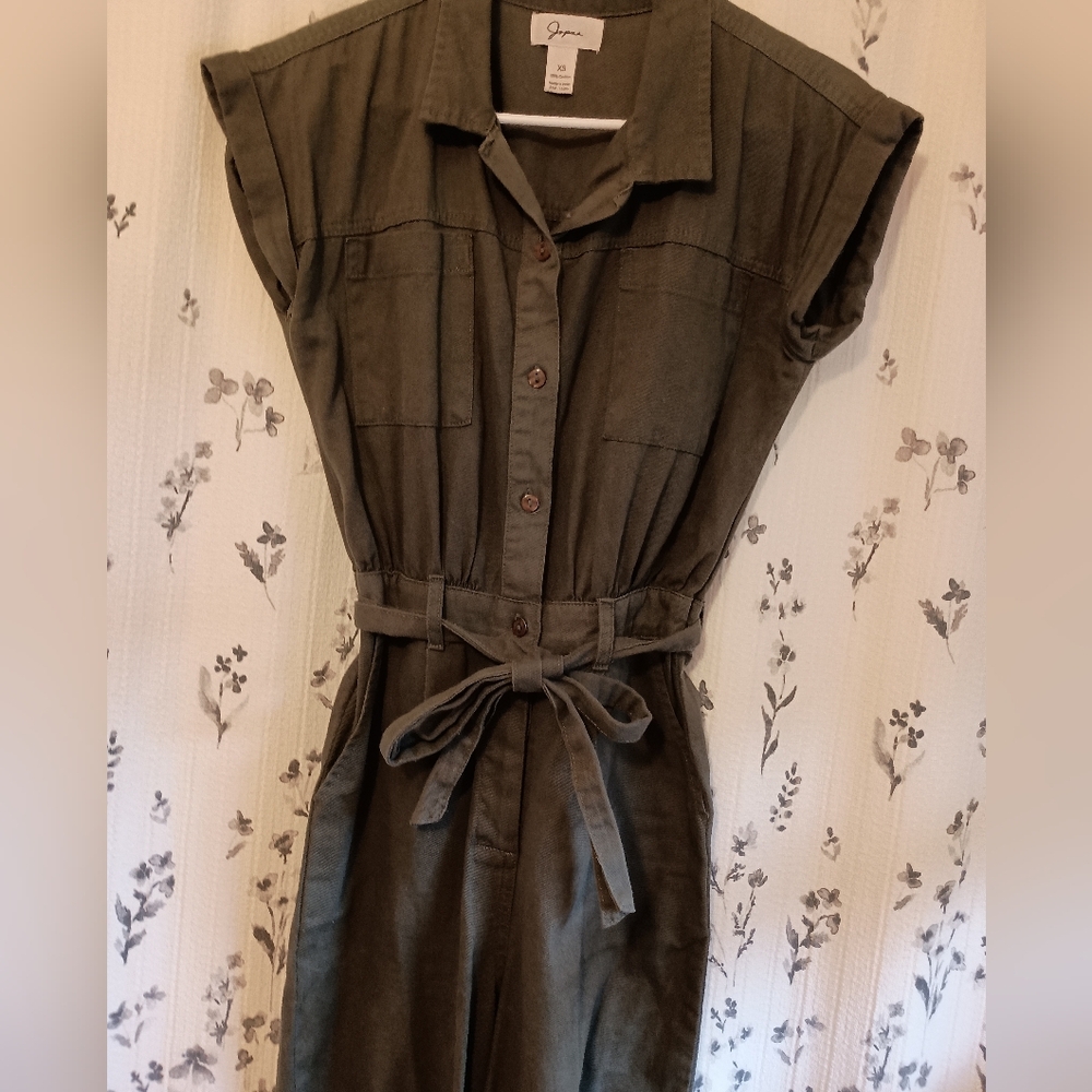 Japna Olive Green Jumpsuit